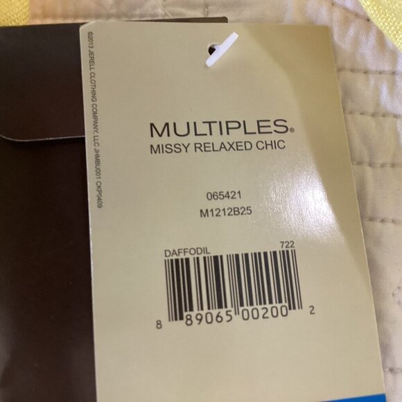 New Multiples Sz XL Bright Yellow 100% Linen A-Line Lagenlook Relaxed Chic - Picture 14 of 15